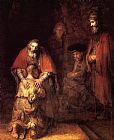 Rembrandt Canvas Paintings - The Return of the Prodigal Son